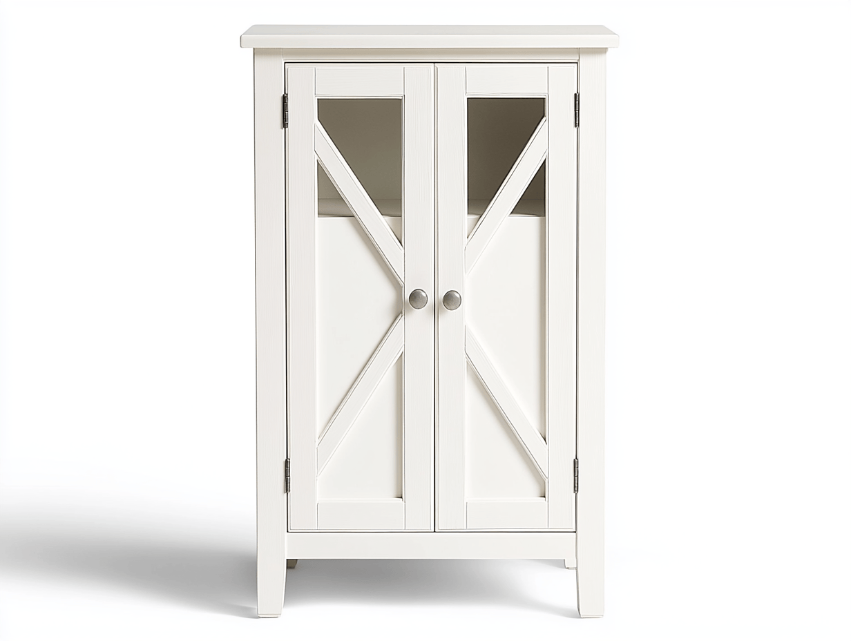 Armario de Almacenamiento de Madera para Baño Blanco