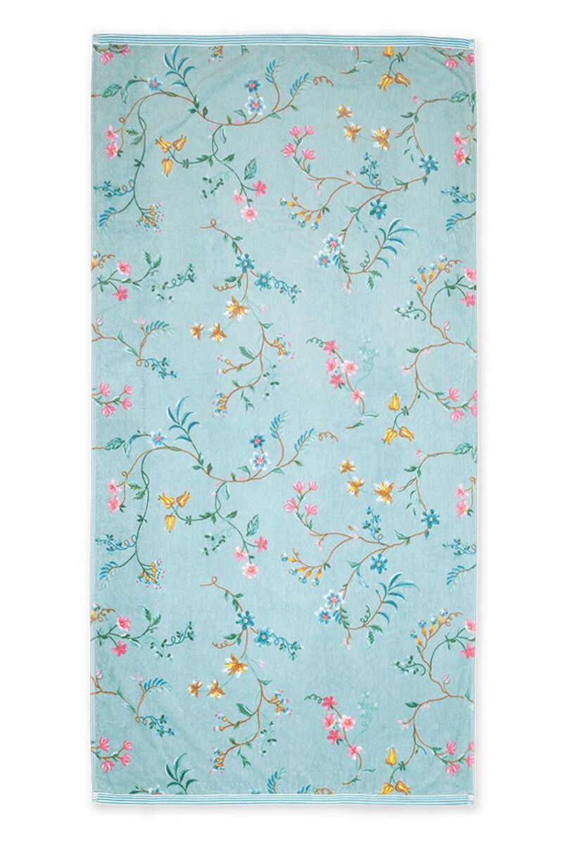 Large Bath Towel Les Fleurs Blue 70x140 cm
