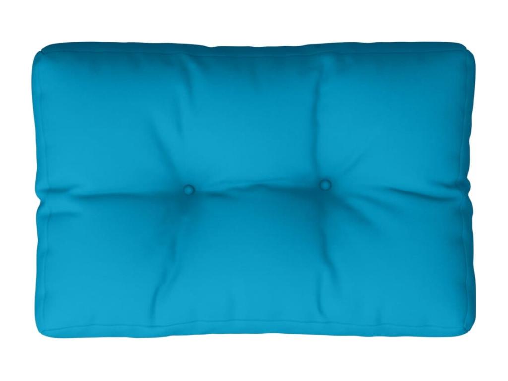 Cojín para sofá de palets de tela azul claro 60x40x12 cm