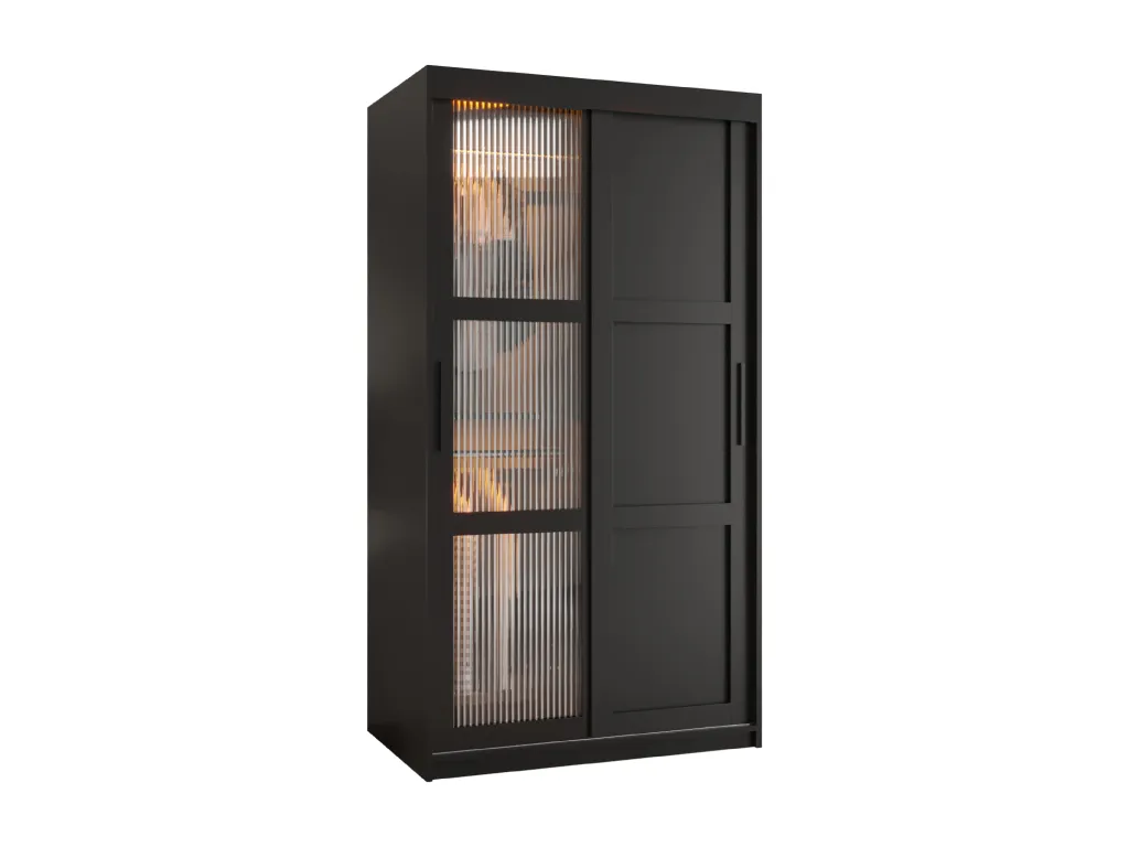 ARMARIO FLUTES 3 DE PUERTAS CORREDERAS 200/100/62 2 puertas (negro)