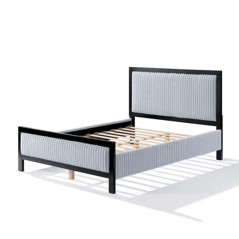 Christopher Knight Home Upholstered Platform Bed with Soft Headboard - King/Queen Size