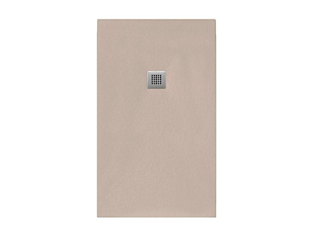 Plato de ducha natural moka - 80x90cm - resina con cargas minerales