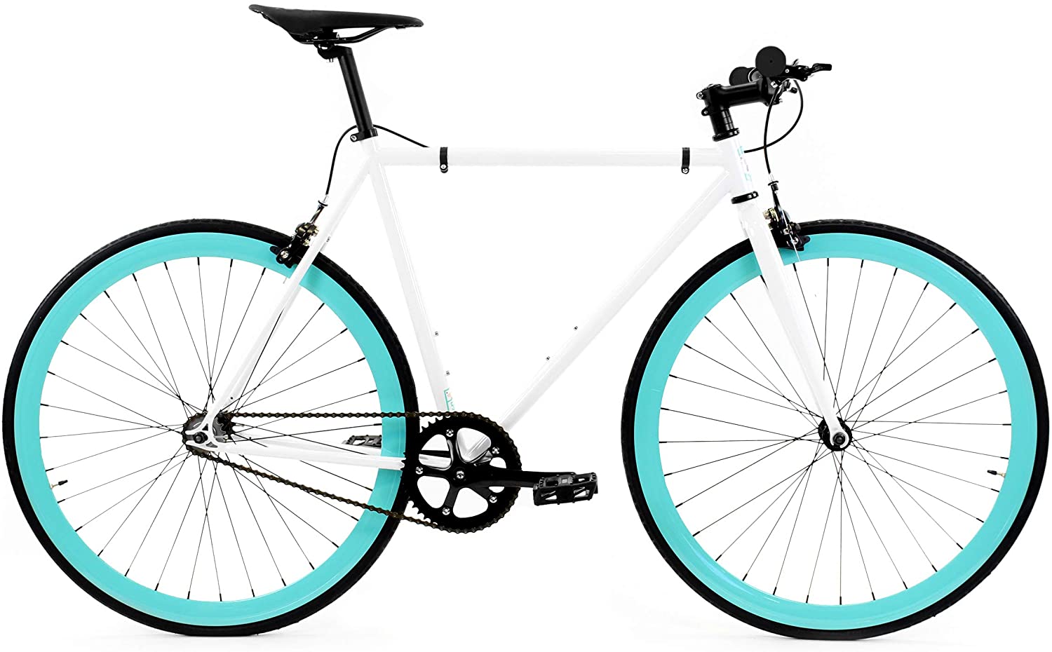 Golden Cycles Single Speed Fixie Bike -C Lightweight Steel Frame, Flip-Flop Hub, 700c Wheels, Multiple Sizes & Deep V Rims (Heaven , 48) - Image 7