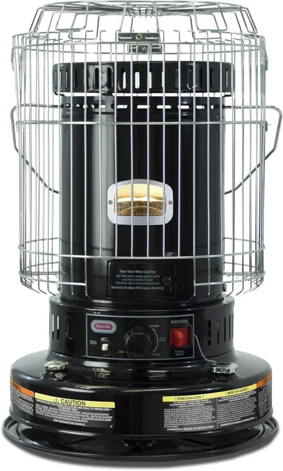 Dyna-Glo WK24BK 23,000 BTU Indoor Kerosene Heater, No Electricity Needed, Black