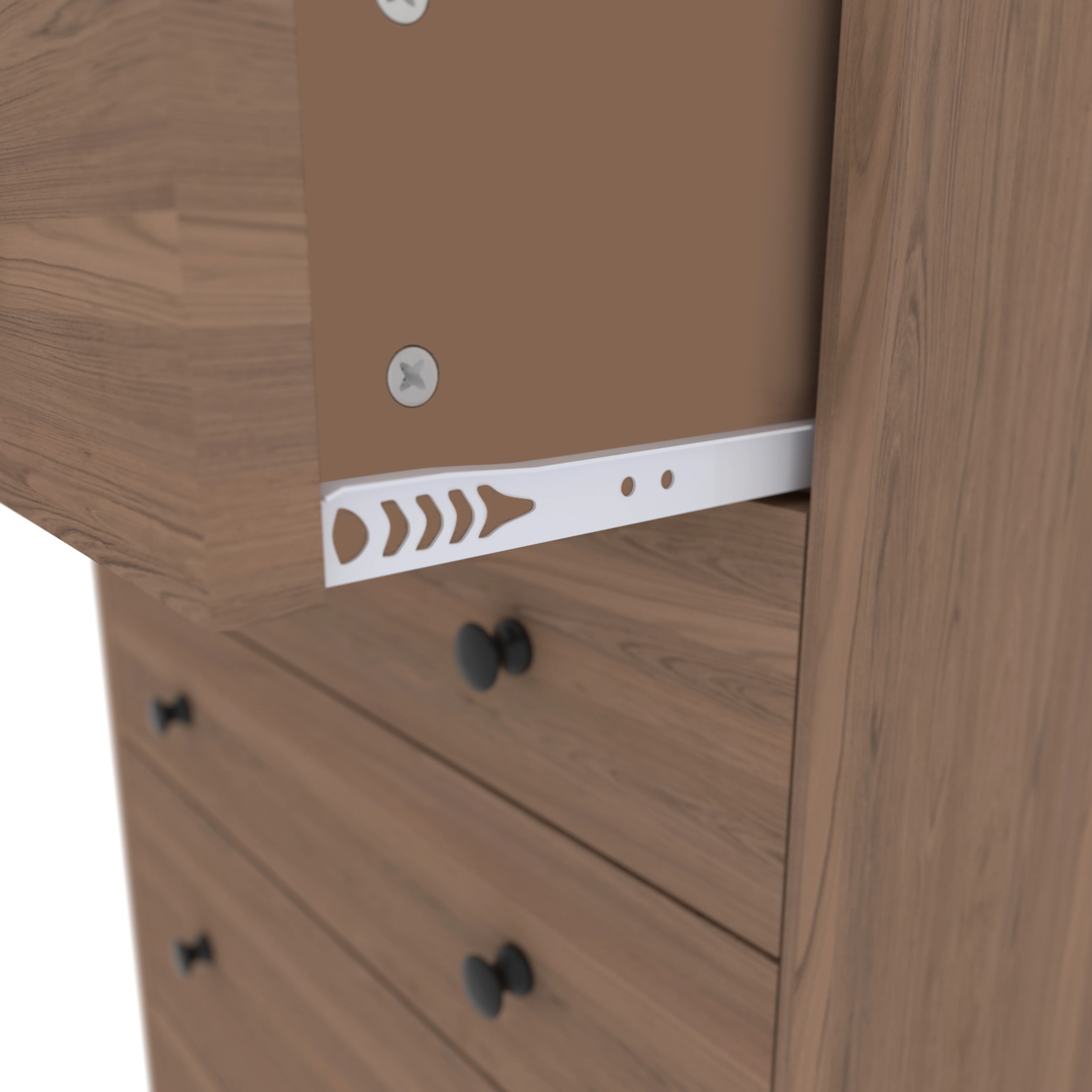 VEIKOUS Oversized 5-Drawer Dresser Chest, Large Storage Dresser for Bedroom Storage, Oak - Image 9