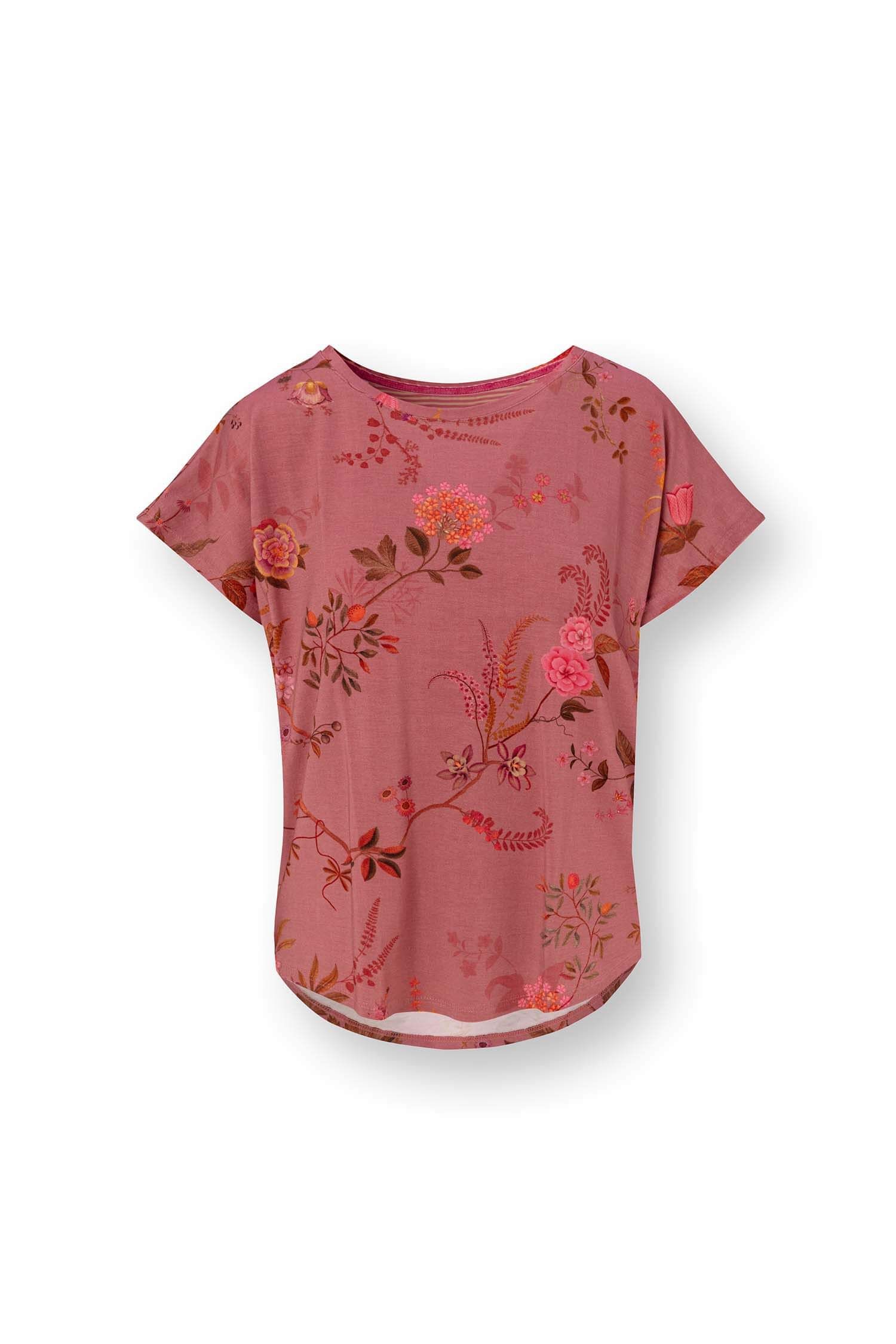 Tatum Short Sleeve Top Bodhi Flower Dark Pink