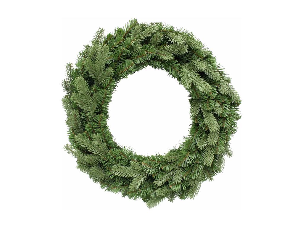 Corona navideña de PVC/PE - Ø60 - Verde - SHERWOOD