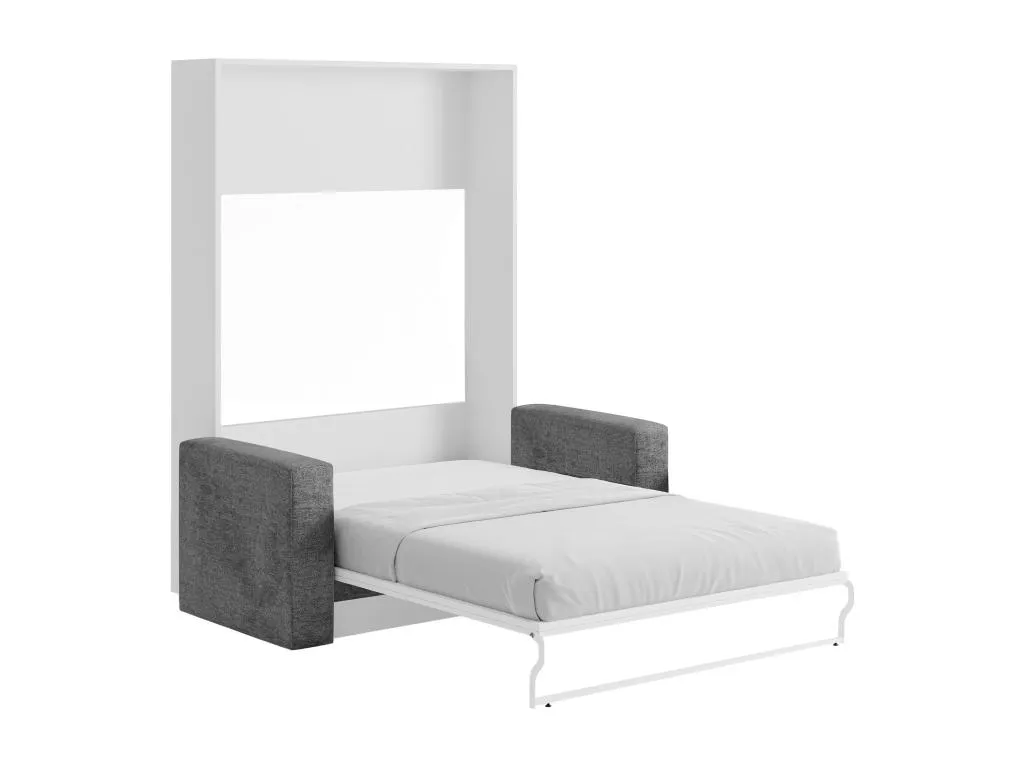 Cama abatible 140x200 cm apertura vertical manual en Nidovia y gris Vaciala II. bjd796341