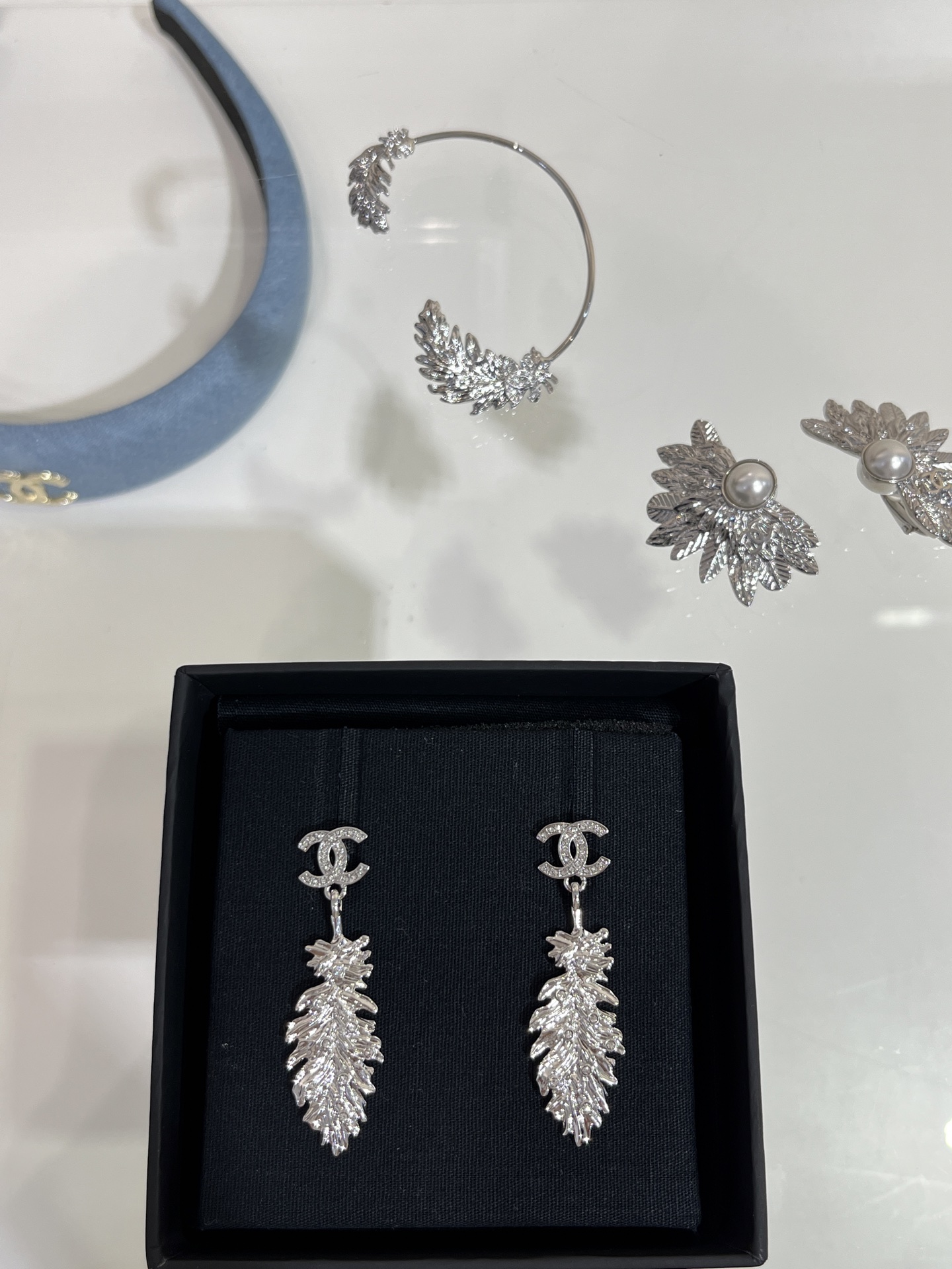Chanel Coco Feather Dangle Earrings - Original Replica Club
