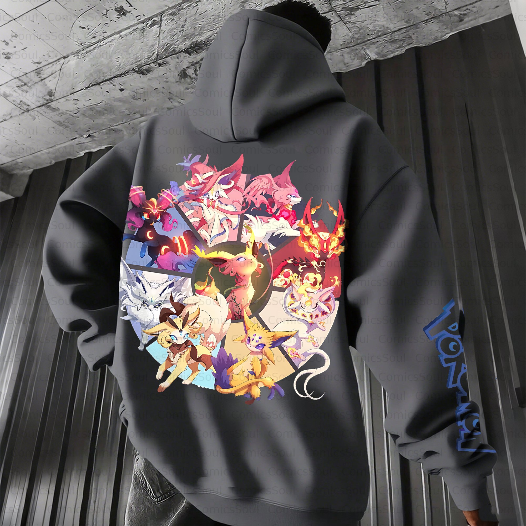 Unisex Anime Inspired Vintage Plush Hoodie