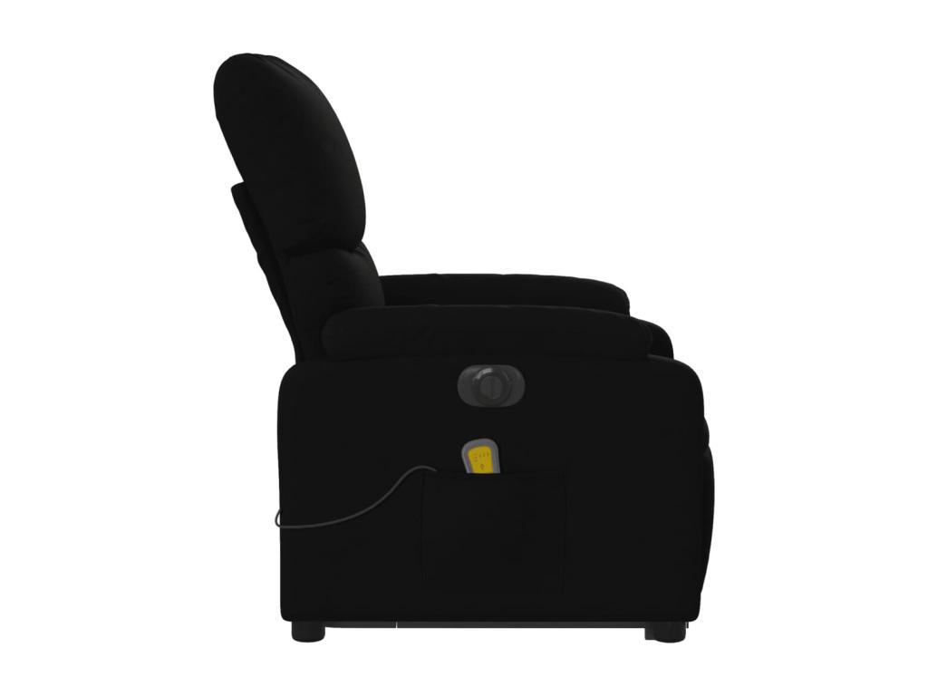Sillón de masaje eléctrico reclinable elevable tela negro