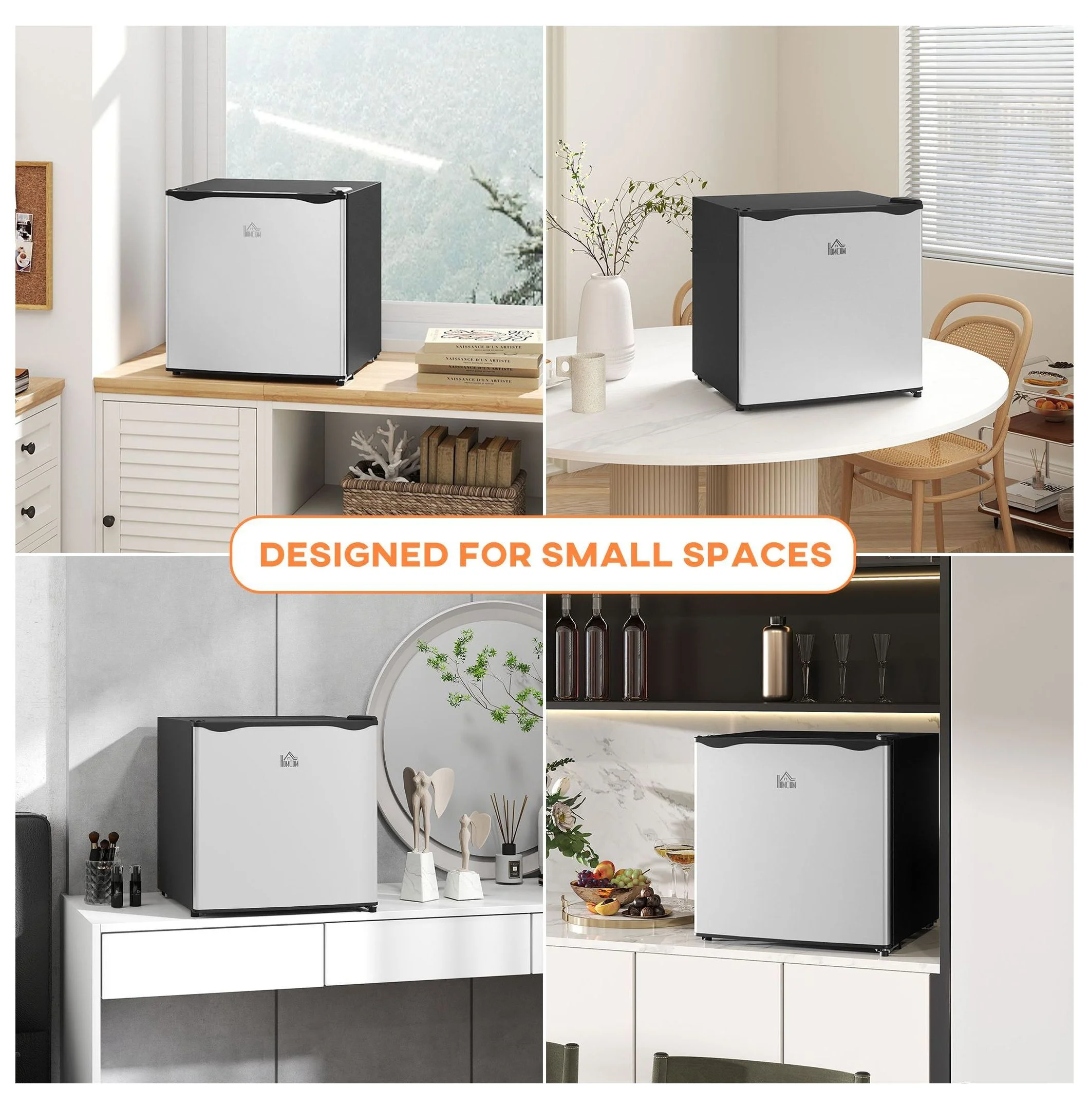 Mini Upright Freezer 1.1 Cu.Ft - Compact Silver Freezer, Removable Shelves, Low Noise, Adjustable Temperature - Ideal for Apartments, Dorms, Offices - Image 9