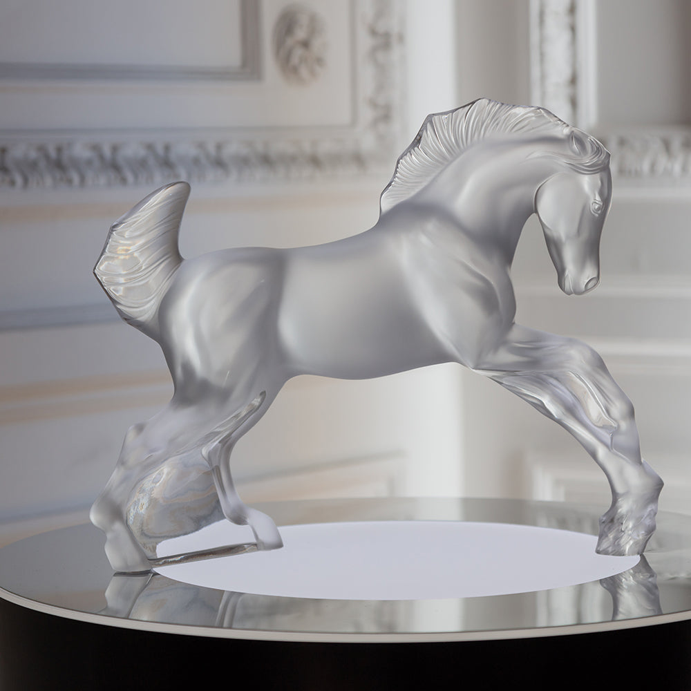 SCULPTURE CHEVAL - CRISTAL INCOLORE