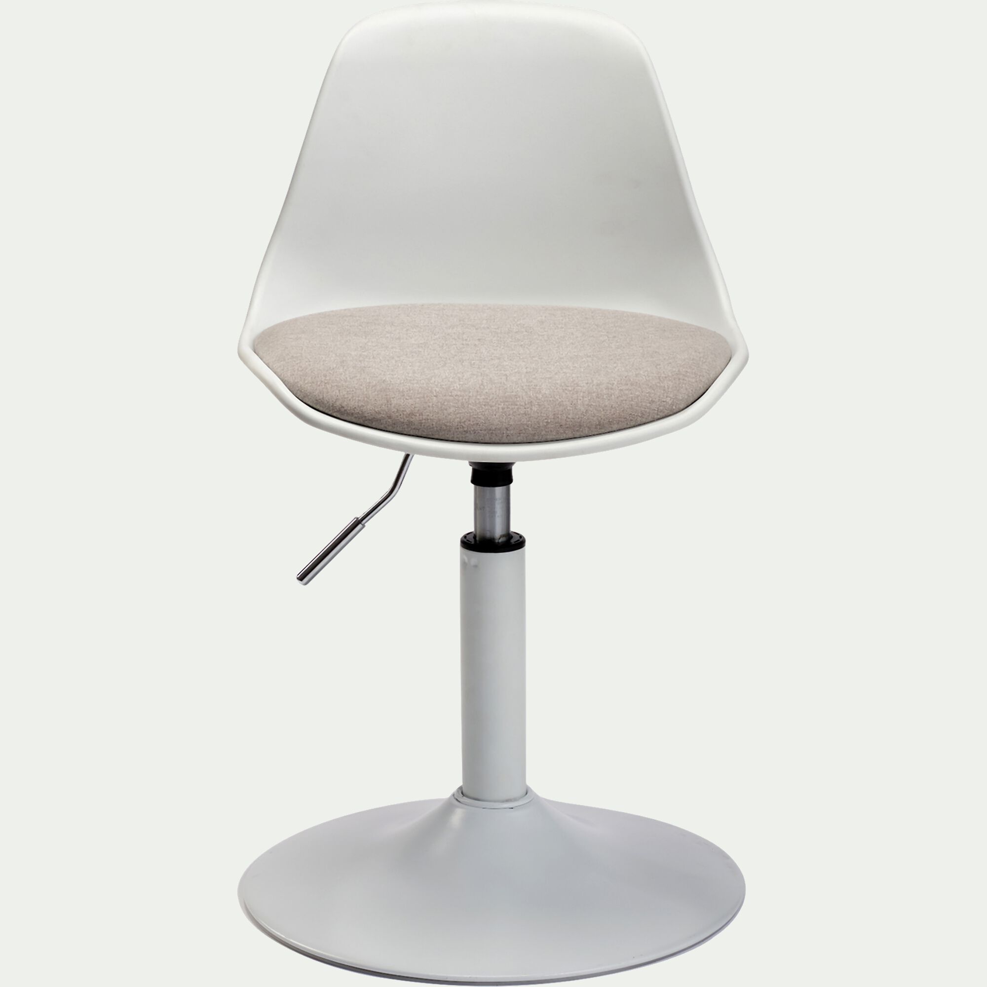 ROLY - Chaise enfant dactylo en plastique - gris