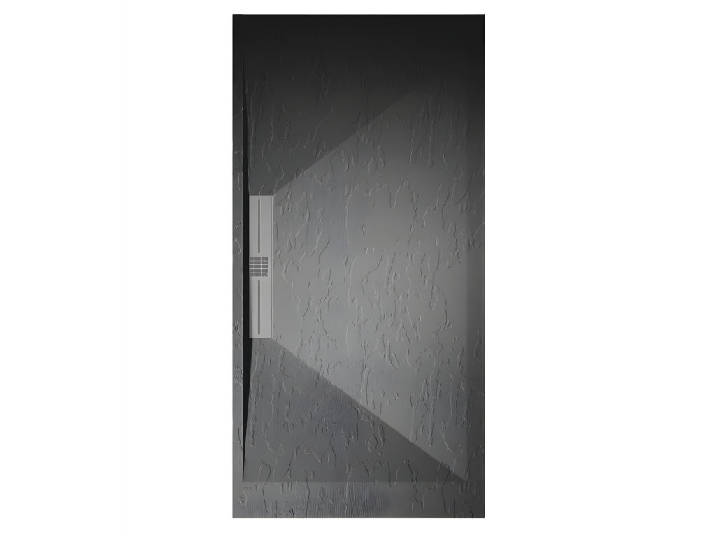 Plato de ducha pizarra EDIS ANTRACITA 90x120 cm rejilla inox