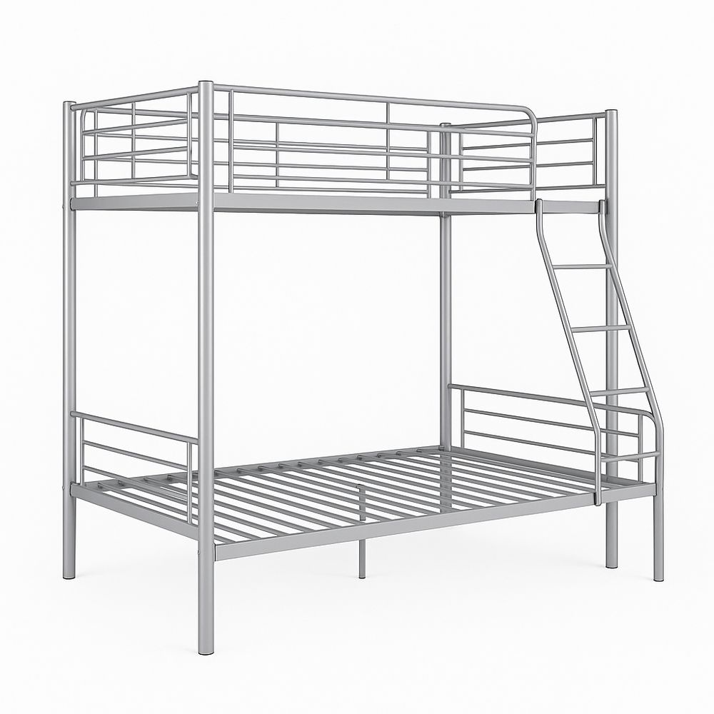 Litera Metálica Plata Mobiliario para Dormitorio 200x100 cm