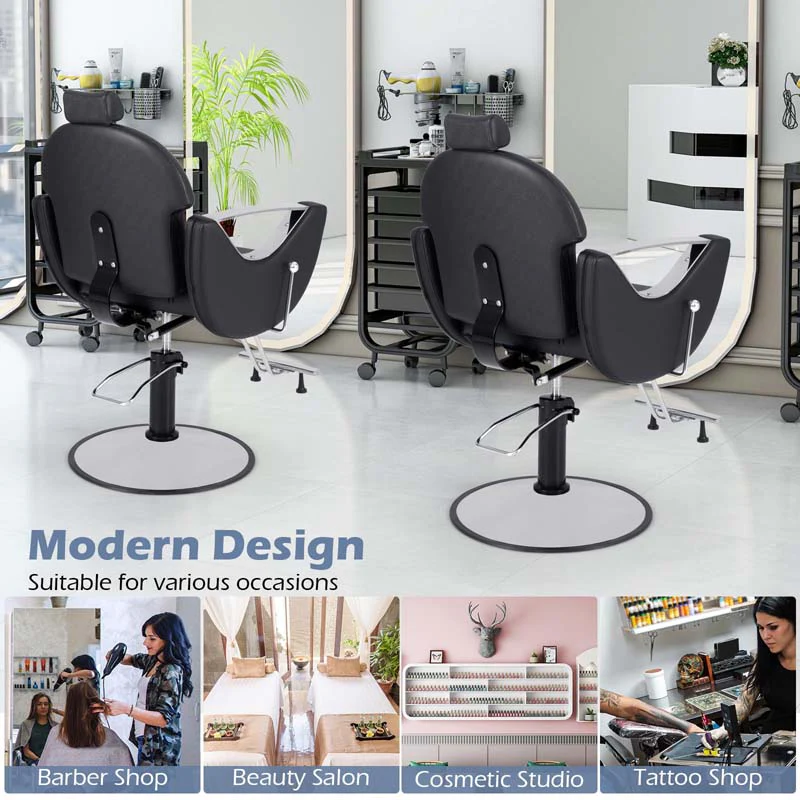Eletriclife 360° Swivel Reclining Salon Chair for Hair Stylist