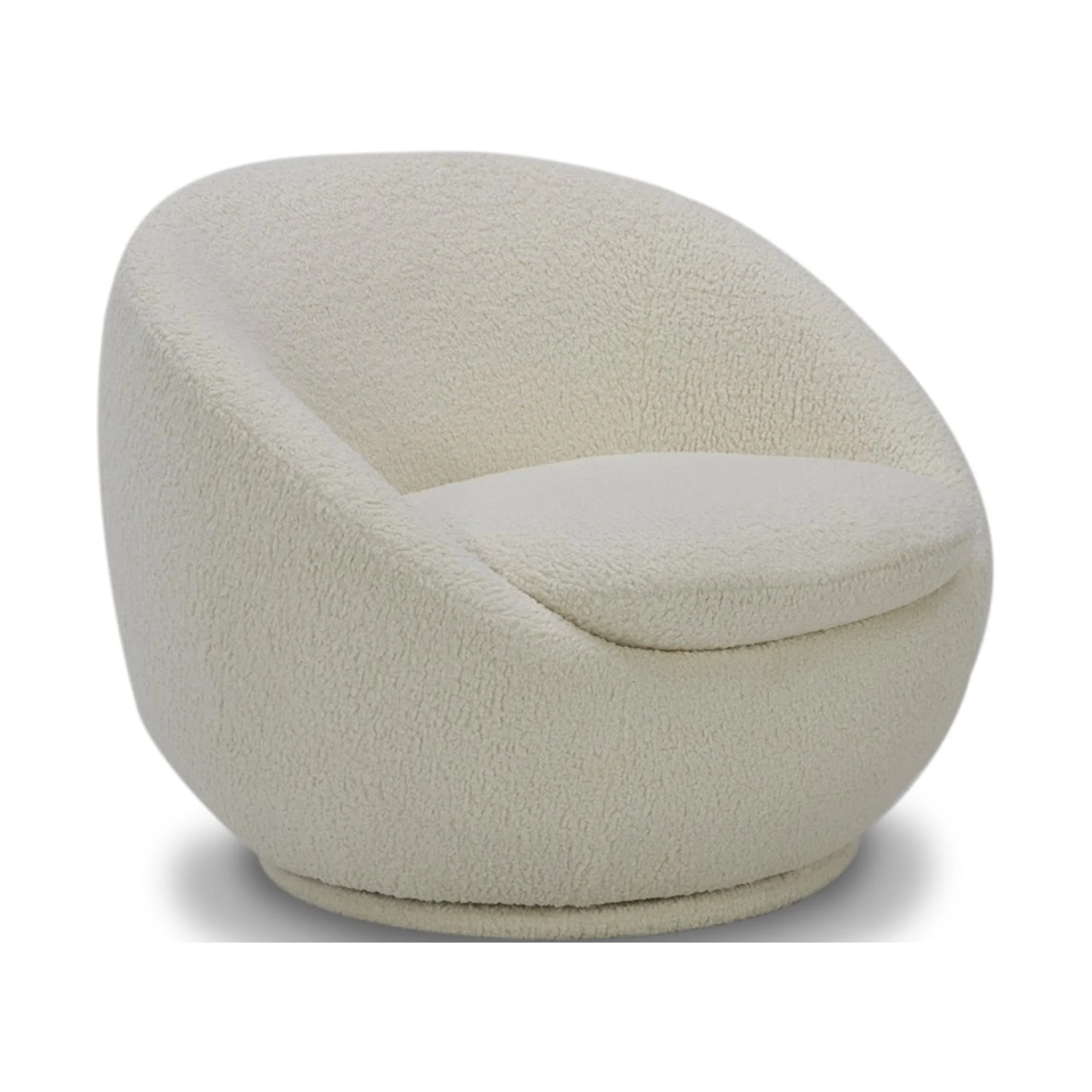 Better Homes & Gardens Mira Swivel Accent Chair, Cream Shearling - Image 9