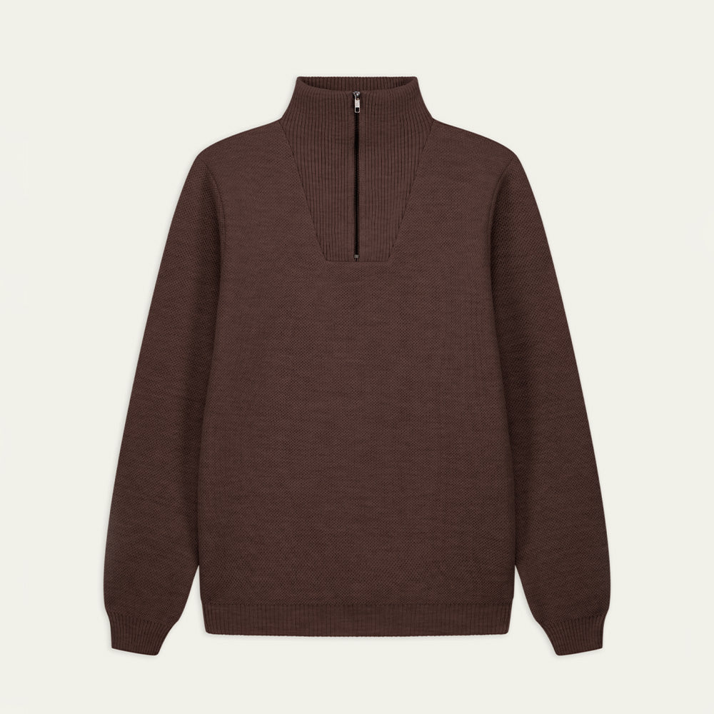 Nitto Knitwear - Pull Youri Camionneur - Marron