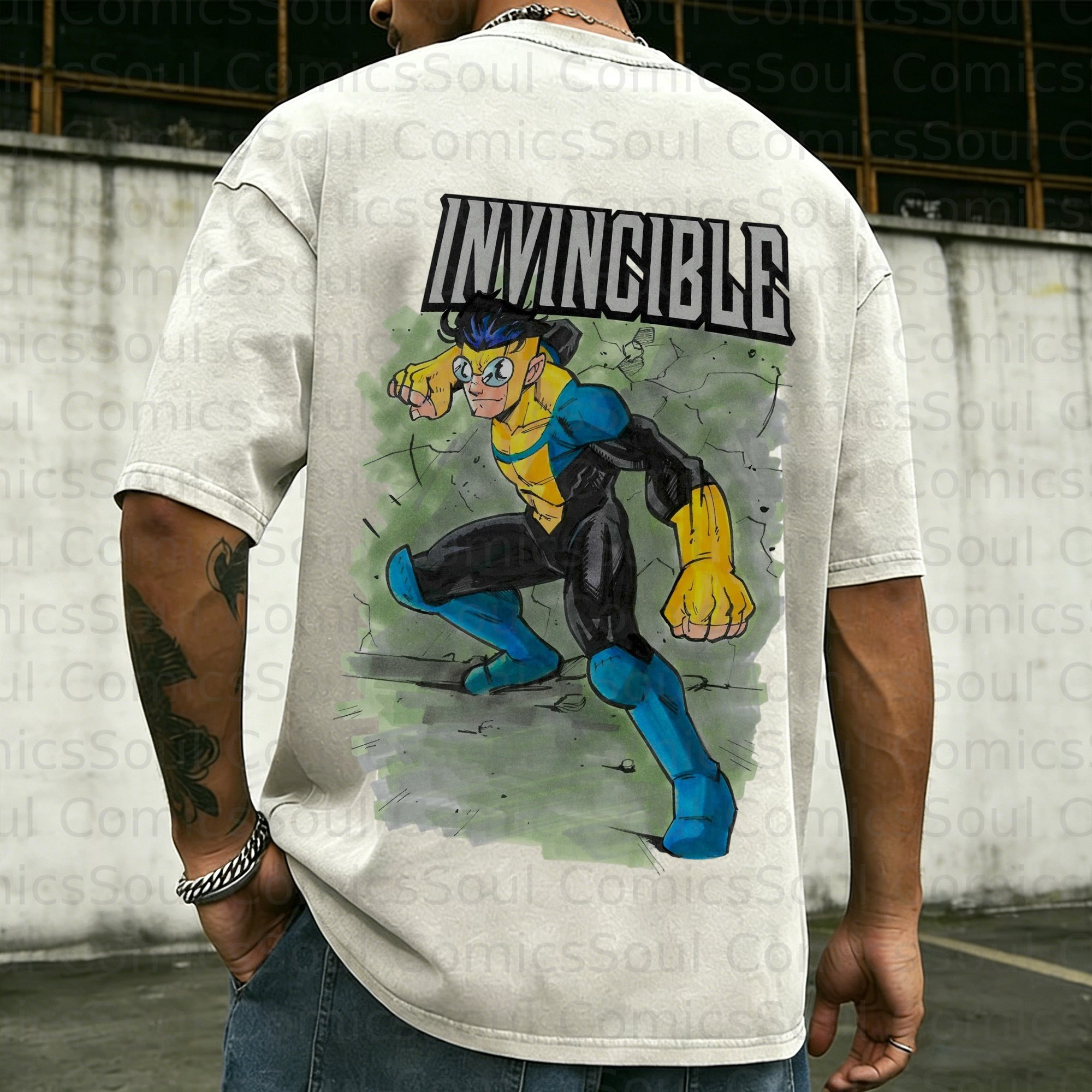 Unisex Anime Inspired Vintage Washed T-Shirt