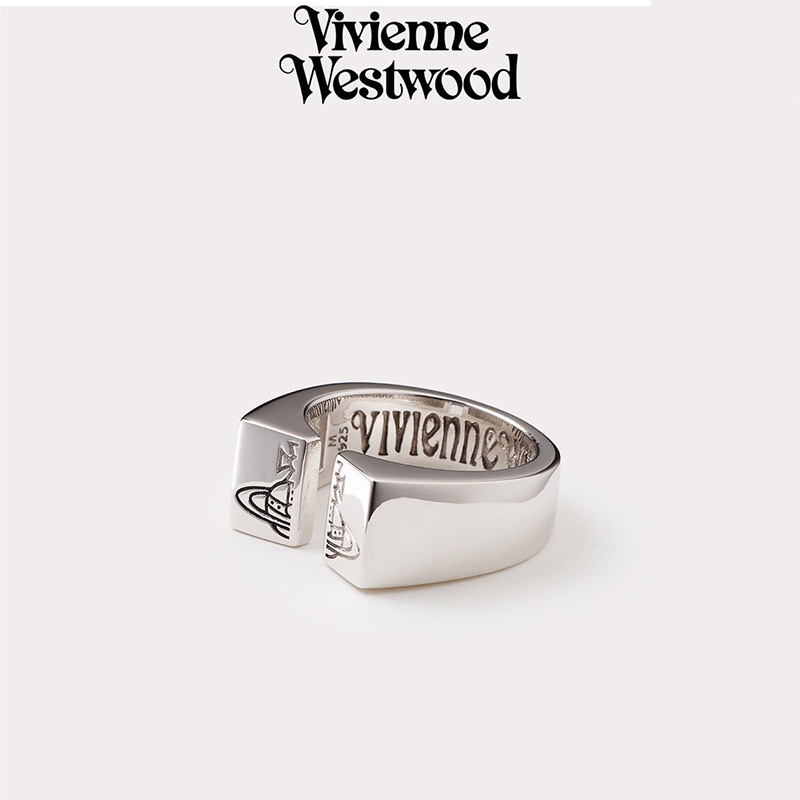 Vivienne Westwood Punk Unisex Style Wide Band Stamped Saturn Couple Ring - Original Replica Club