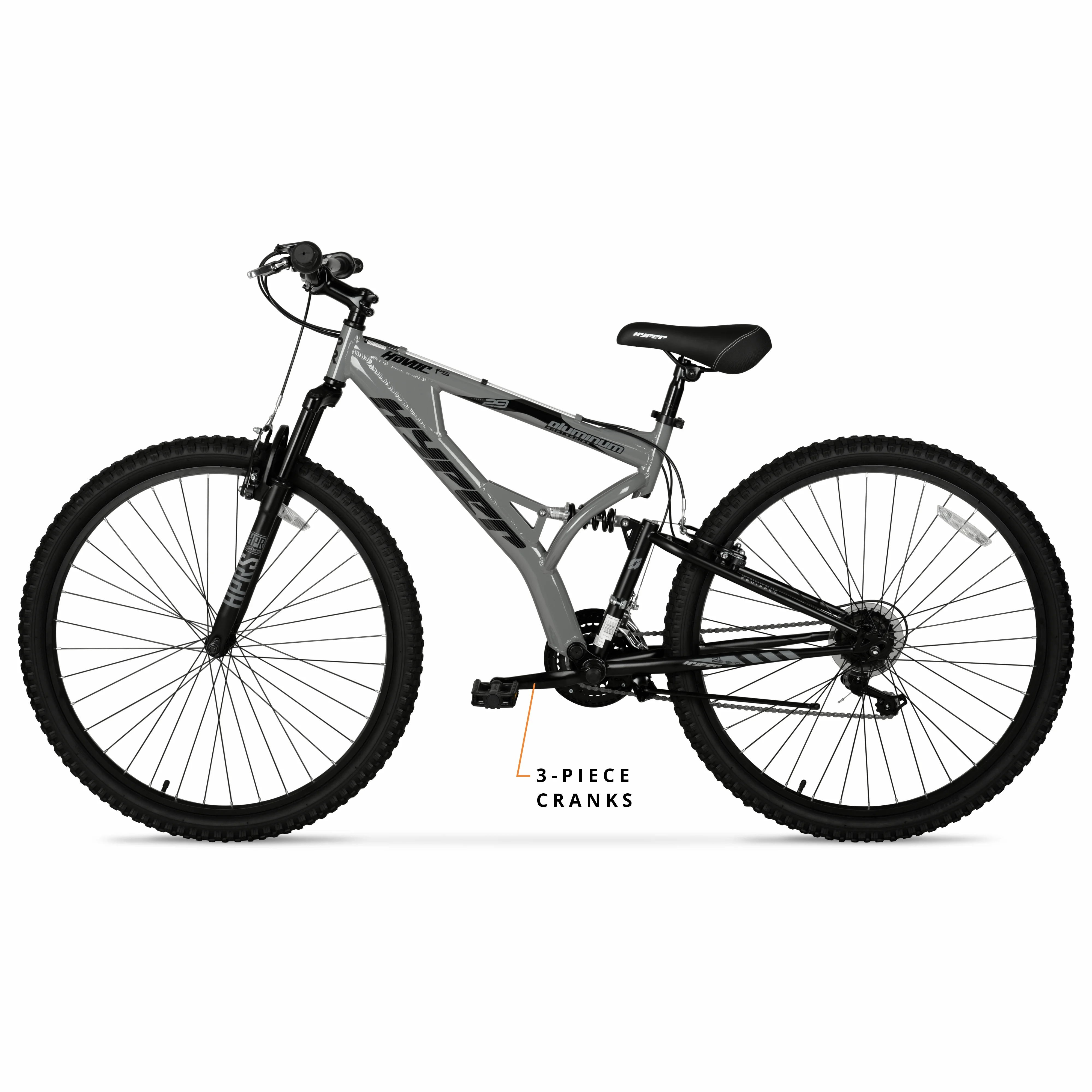 Hyper Bicycles 29" Men's Havoc Mountain Bike, Gray - Image 5