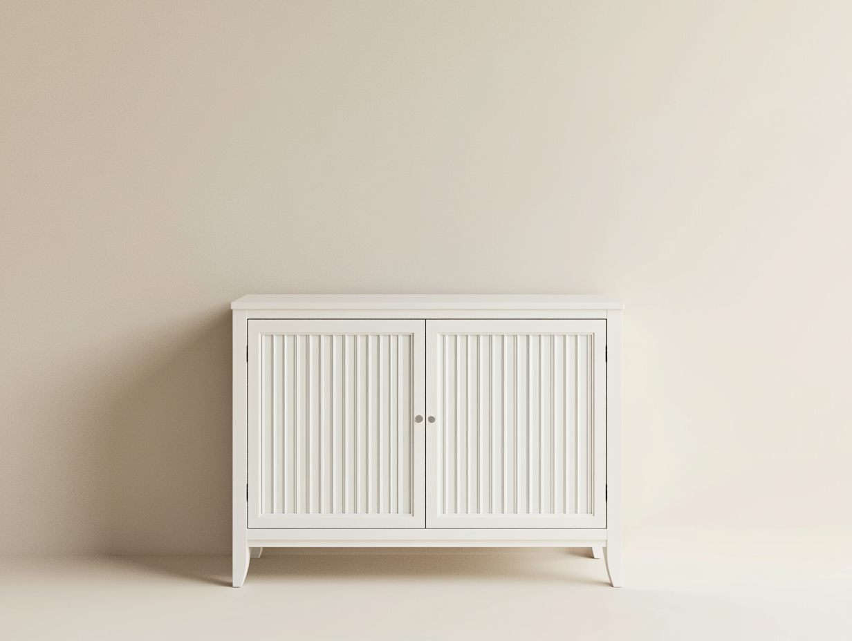 Armario de Madera Blanca para Comedor con Estilo Moderno y Funcionalidad