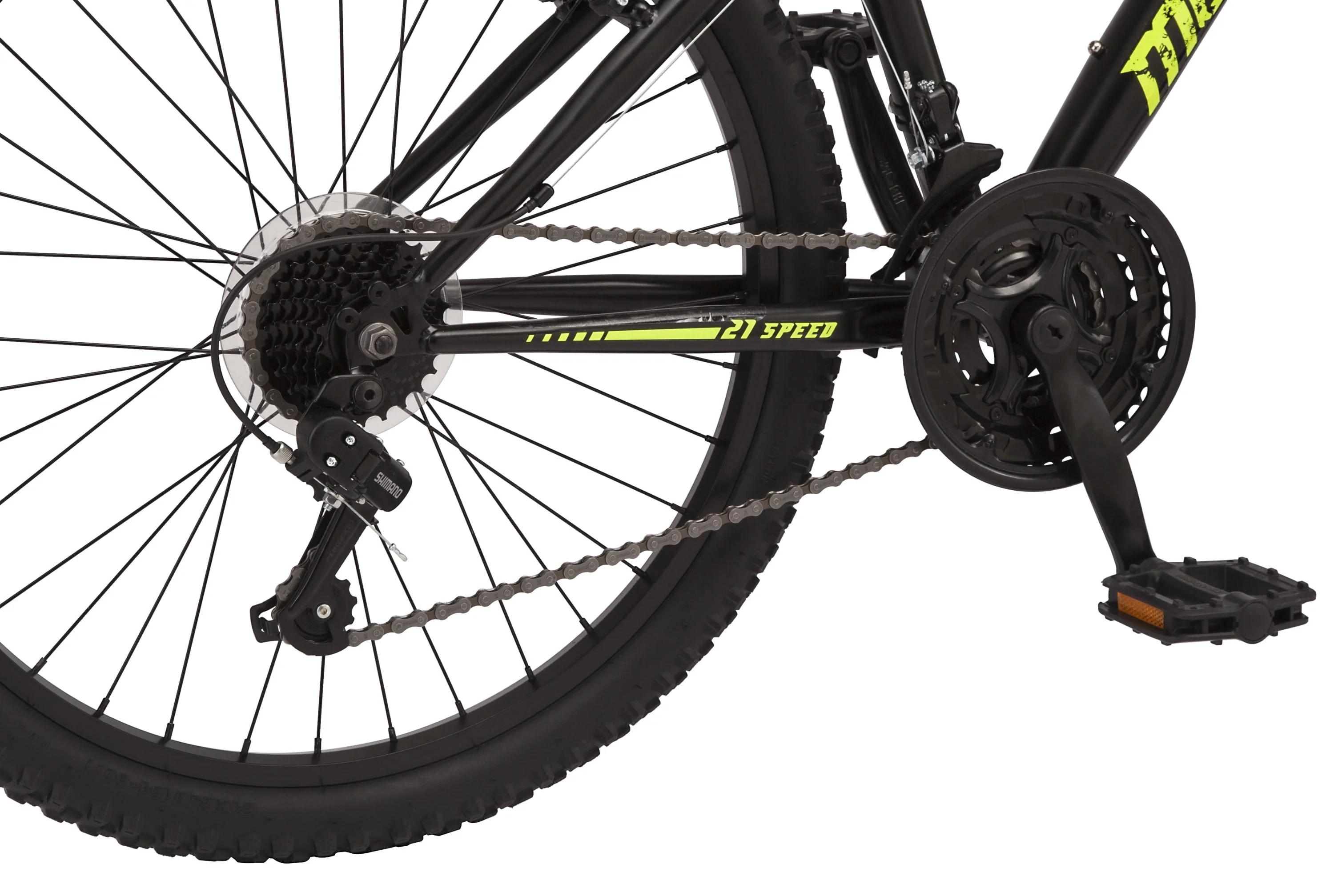 Mongoose 24-in. Excursion Unisex Mountain Bike, Black and Yellow, 21 Speeds - Image 6