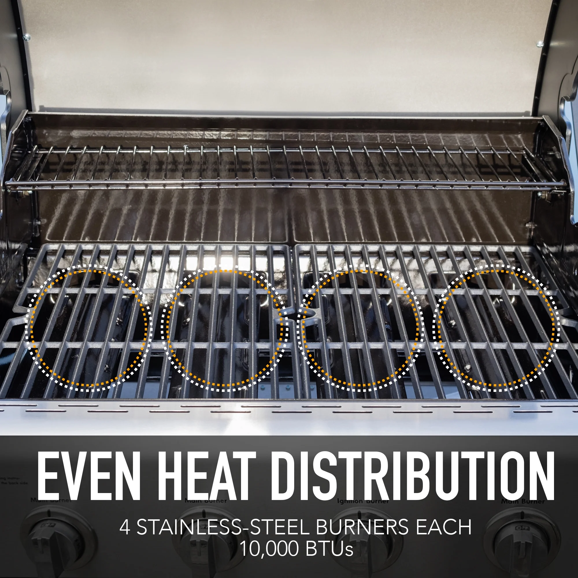 Kenmore BBQ Propane Gas Grill - 5 Burners with Side Burner & Searing Zone, 644 Sq. In. Stainless Steel Grill, 66,000 BTU, Ideal for Outdoor Cooking, Patio & Backyard, Black - Image 15