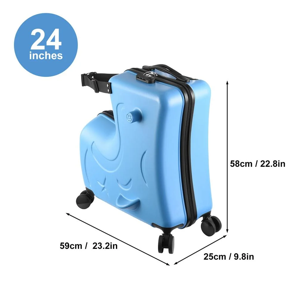 VAHIGCY Kids Luggage, Kids Ride-on Luggage with Spinner Wheels Suitcase, Kid's Ride-On Suitcase Help Your Child Relax, Carry On Trolley Luggage with Password Lock, 20" - Image 20