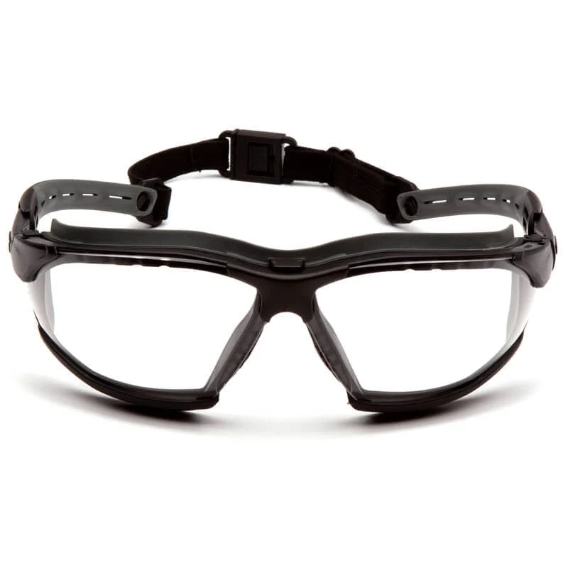 Pyramex Isotope Safety Glasses/Goggles Black Frame Clear H2MAX Anti-Fog Lenses - KTF Painting Interior Exterior