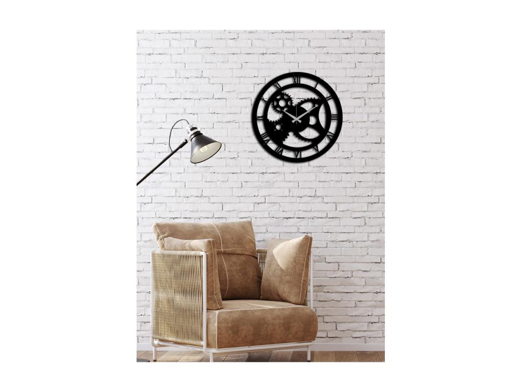 Reloj de Pared Marcha, Negro, 40x0,15x40 cm cm, Mubdelu