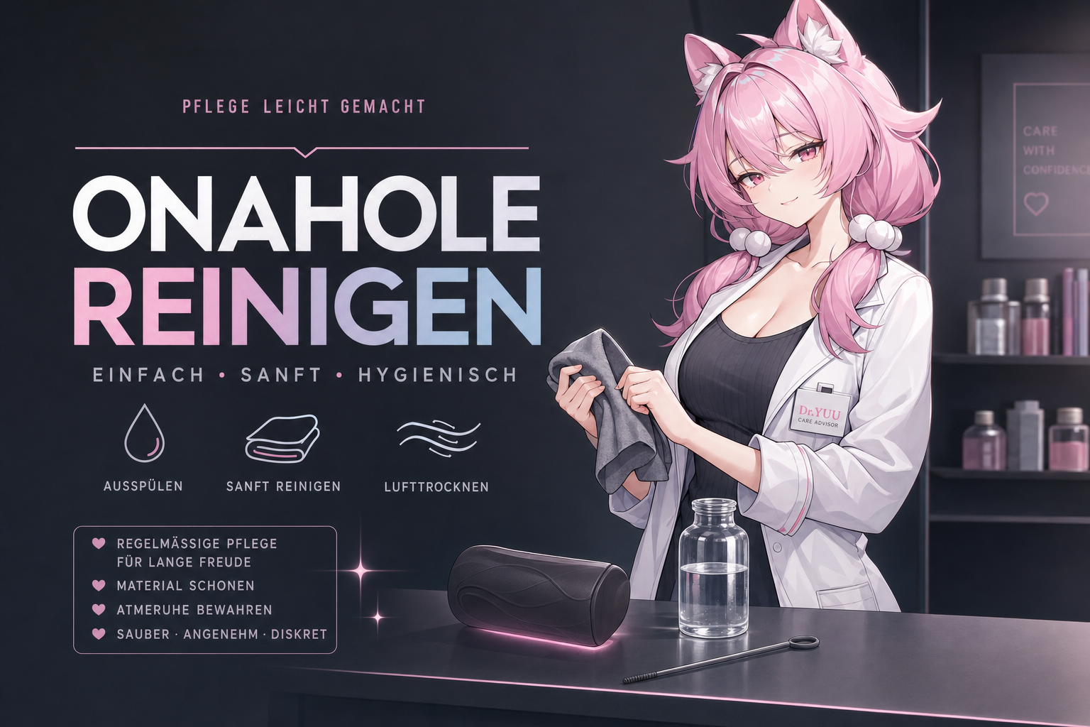 Onahole reinigen: Schritt für Schritt sauber und trocken | DR.YUU™ Ratgeber - Masturbator & Sexspielzeug