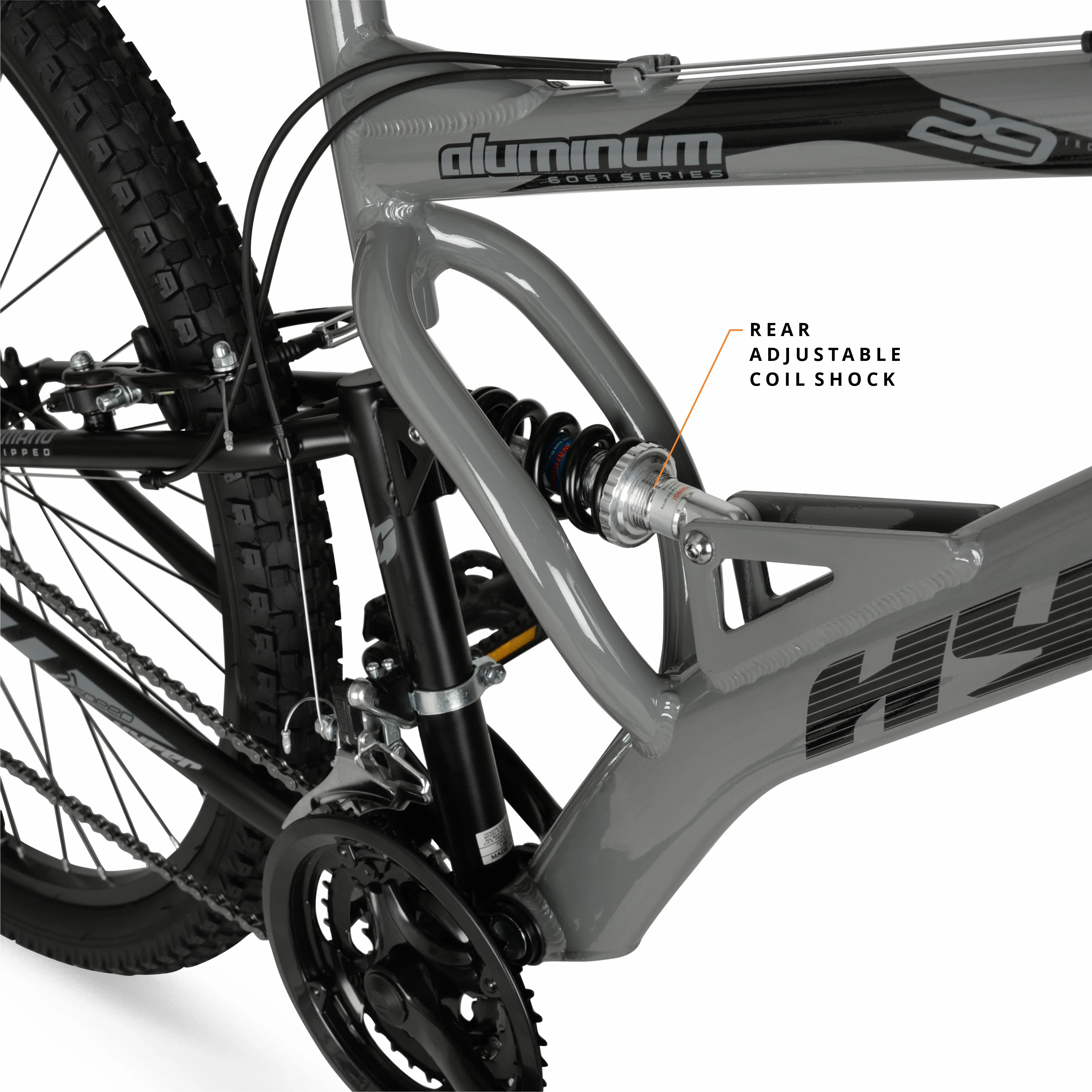 Hyper Bicycles 29" Men's Havoc Mountain Bike, Gray - Image 16