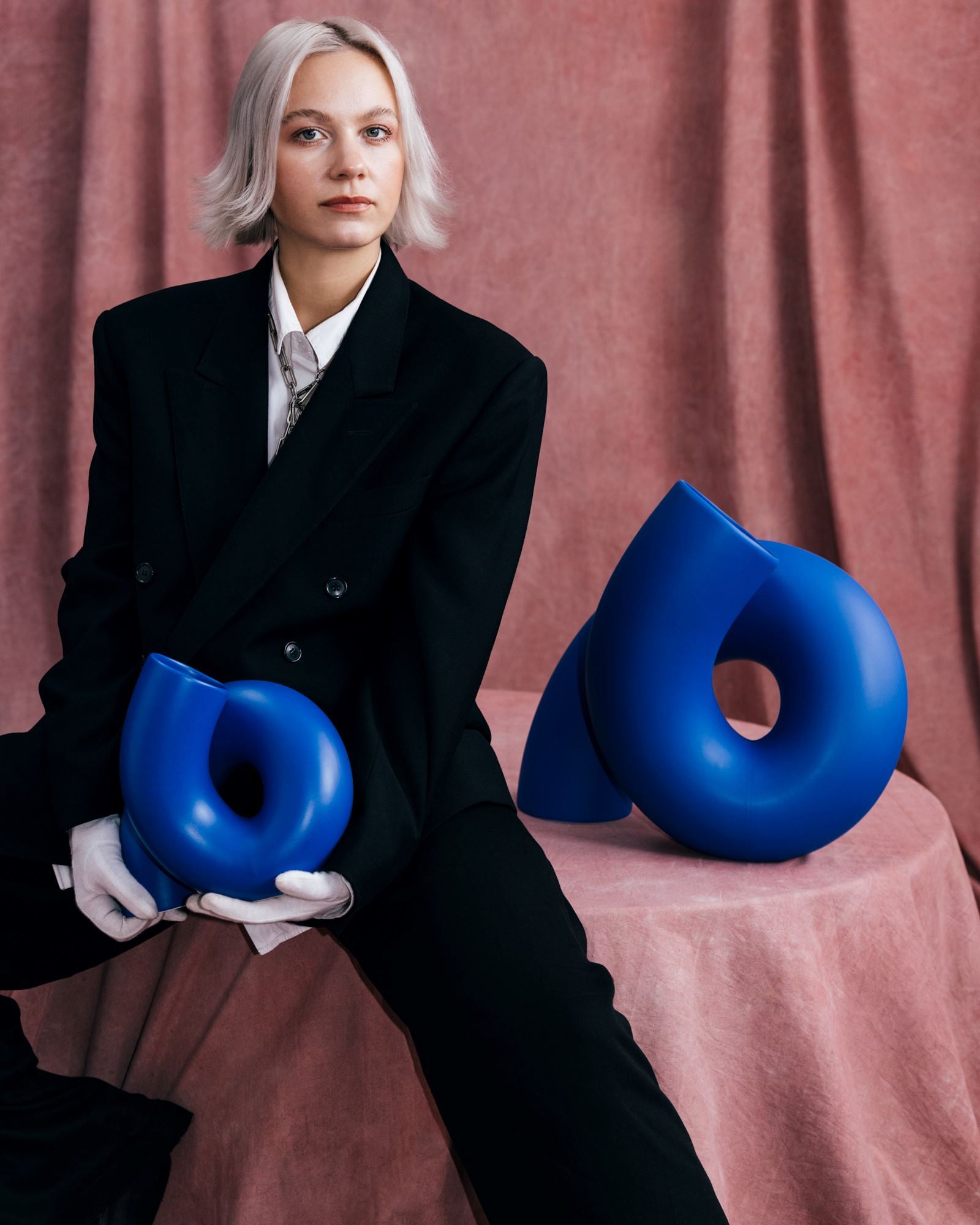 MaM x Ju Schnee Vase XL blau