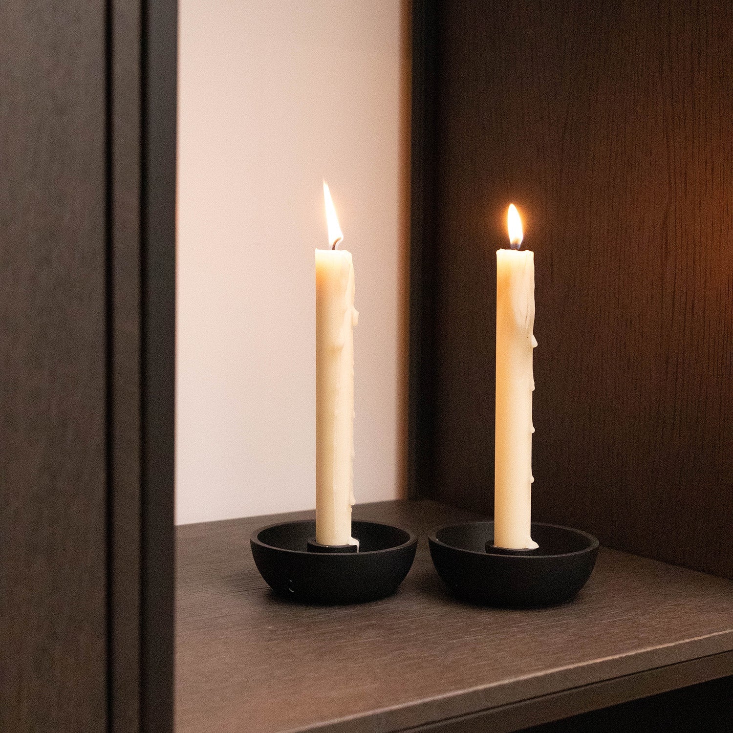 Atmooz Delgado Kaarshouders – Ø10cm – Zwart – Set van 2 – Metaal