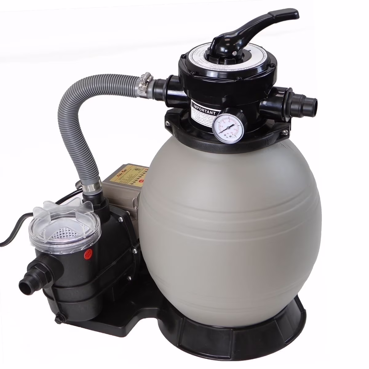 XtremepowerUS Sand Filter Pump for Above Ground Pool, 2400 GPH Pool Filter Pump, 7-Way Valve - Image 5