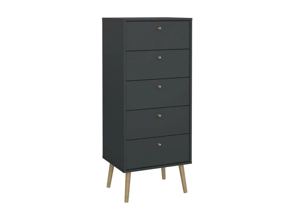 Cajonera Cosinor, cómoda multiusos, cómoda de dormitorio, gabinete con cajones, 50x39 h120 cm, gris mhh3583976