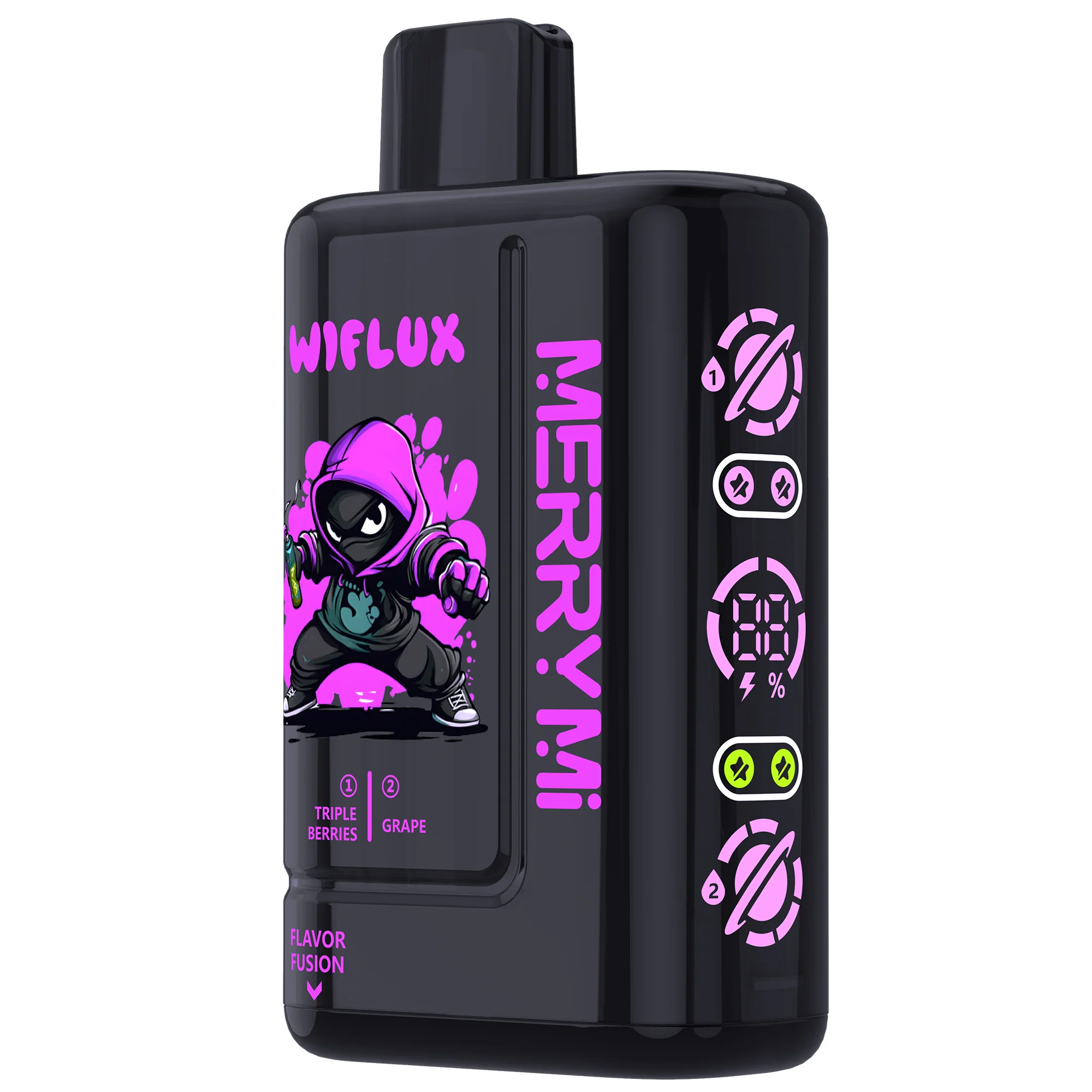 MerryMi WIFLUX 24K ladattava kertakäyttöinen sähkötupakka (kaikki maut)