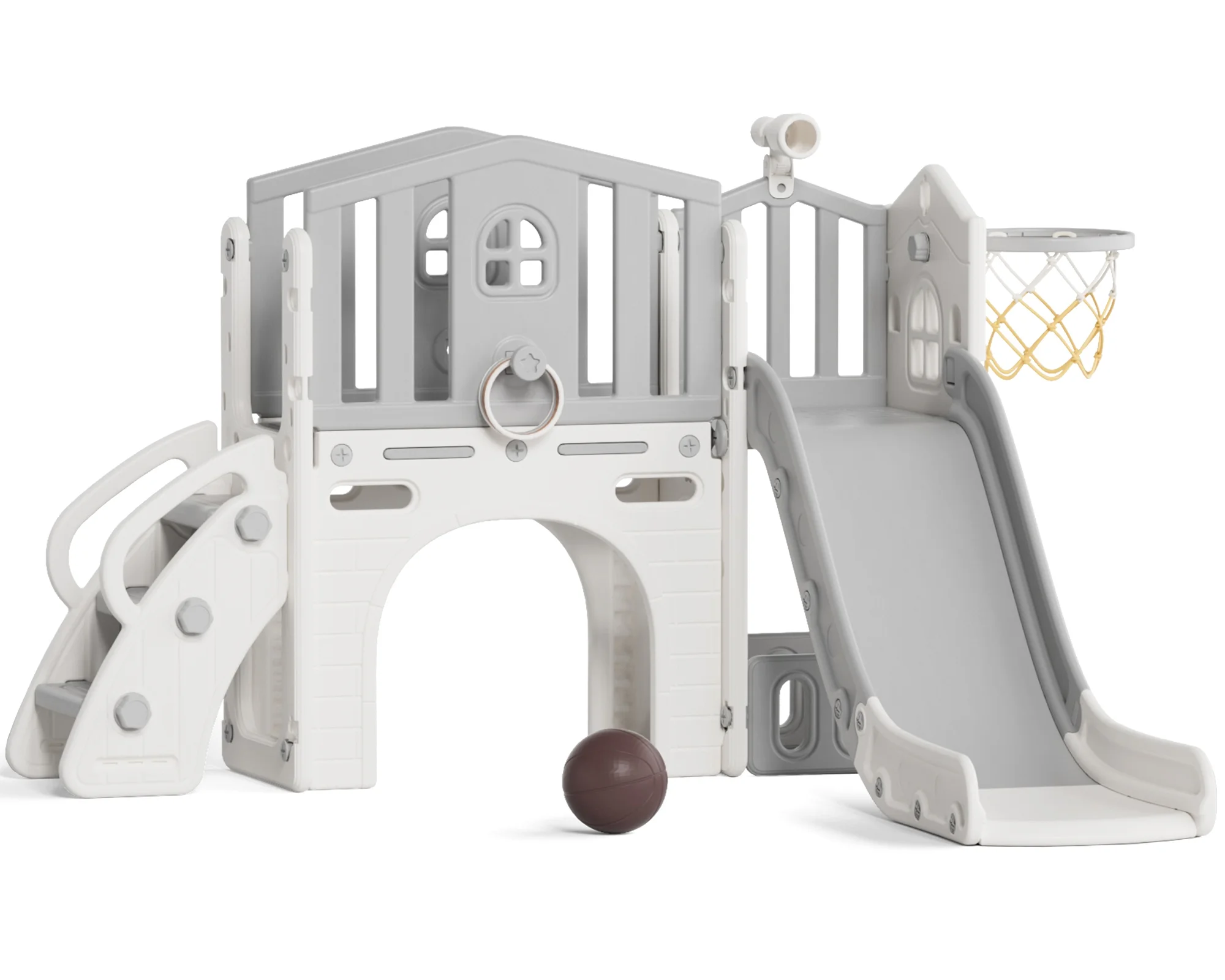 Korimefa 11-in-1 Toddler Slide Set with Golf, Basketball Hoop, Kids Slide for Toddlers Age 1-4, Climber Slip and Slides, Baby Outdoor Toys - Image 74