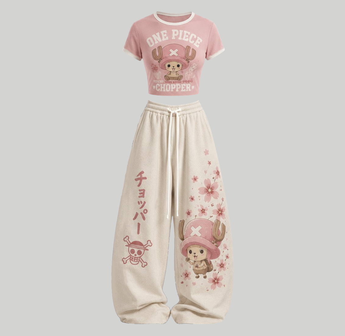 One Piece Top & Elasticated Trousers Two-Piece Set