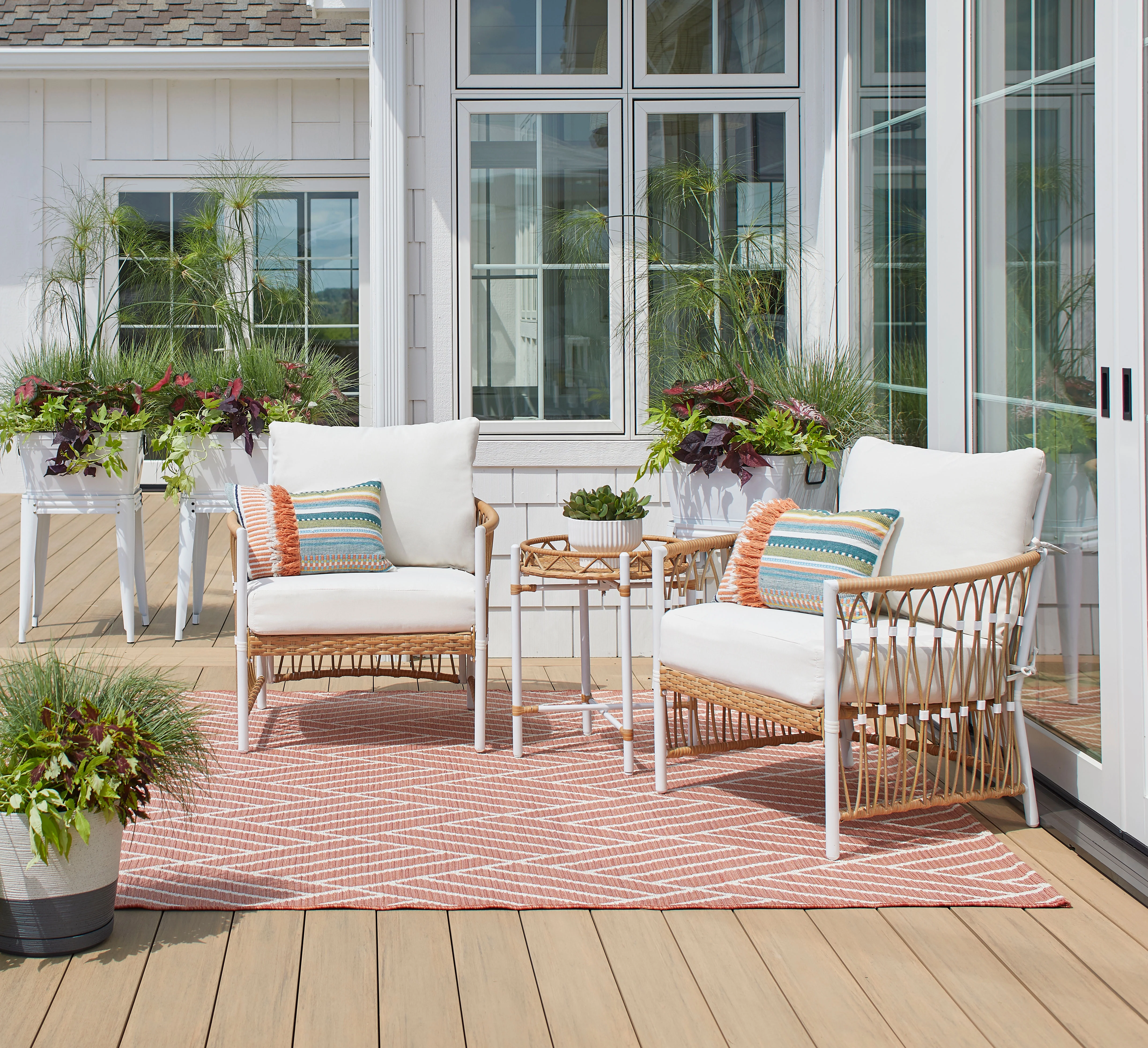 Better Homes & Gardens Lilah 2-Pack Outdoor Wicker Lounge Chairs, Black - Image 20