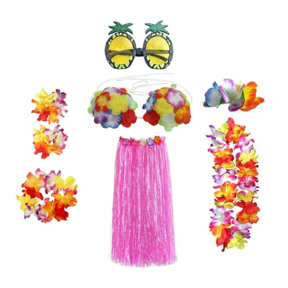 Halloween Costumes Hawaiian Hula Party Outfit Set - Image 10 Halloween Costumes Hawaiian Hula Party Outfit Set - Image 10