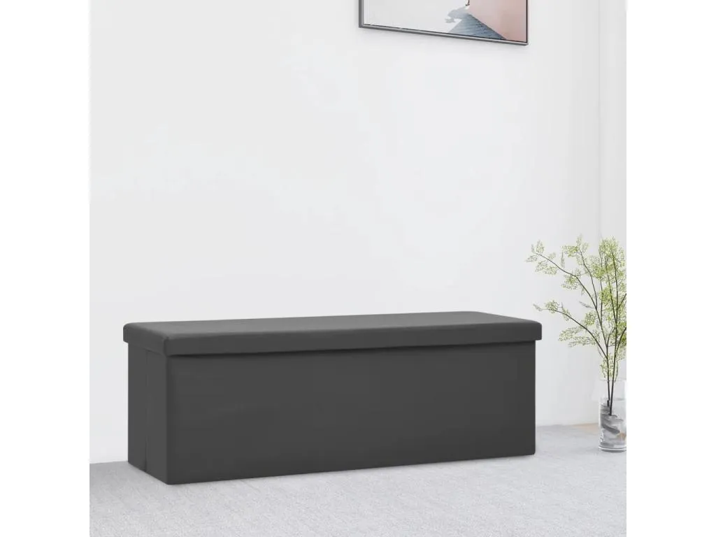 Banco de almacenamiento plegable PVC gris rzj3624799