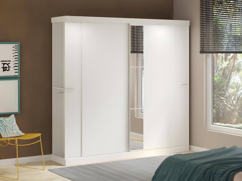 Armario de 2 puertas correderas - blanco