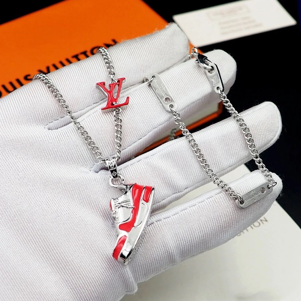 Louis Vuitton Shoe Sneaker Pendant Necklace - Original Replica Club
