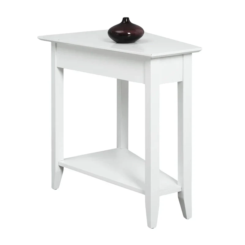 American Heritage Wedge End Table with Shelf by Convenience Concepts