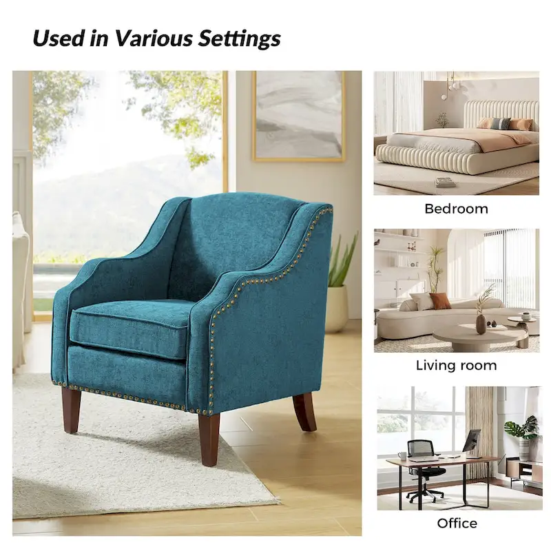 Set of 2 Lucretius Armchairs with Nailhead Trim by HULALA HOME