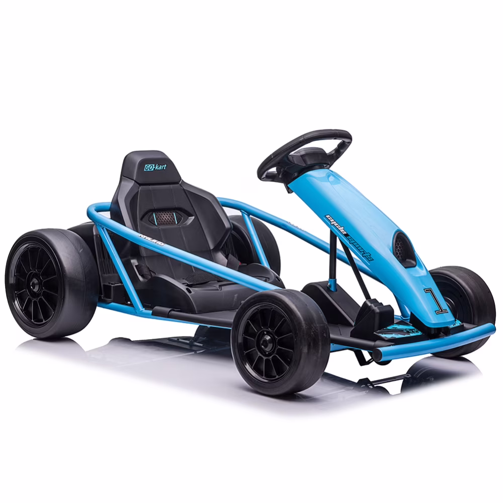 Kojooin Go Kart for Kids,24V Battery 300WX2 Motors Pedal On Foot Go Cart,8MPH High Speed Drifting Car with Slow Start Function,Rose red - Image 5