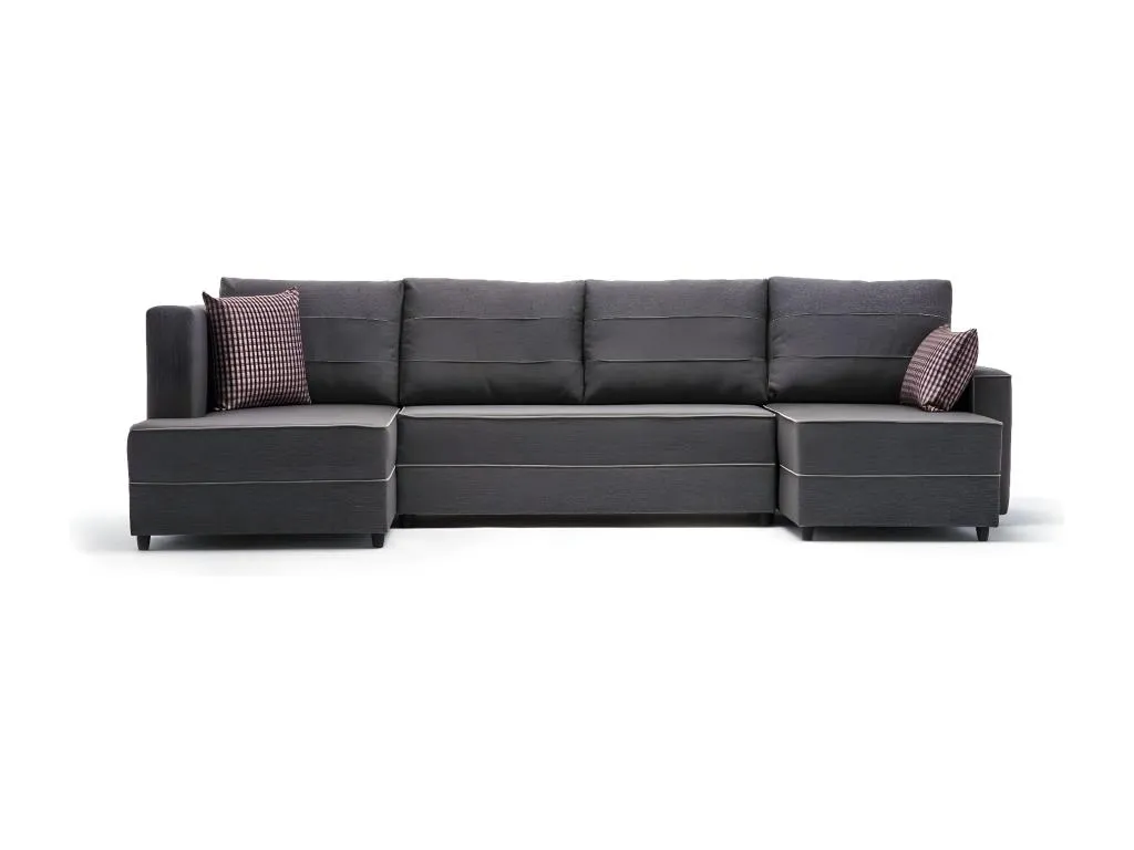 Sofá rinconero Alkifurniturees 313 Marrón Función de descanso Caja de ropa de cama 315x160cm KQBZ16354